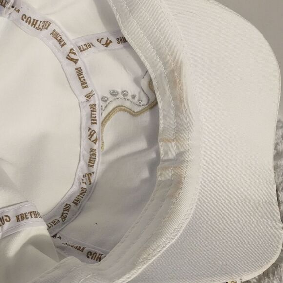 Kbethos Studded Animal Print Fleur-de-lis Woman's Cap - Picture 6 of 7